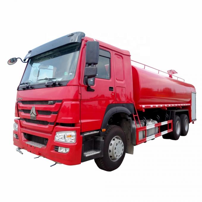 HOWO 6x4 371hp 20T 20000L पानी ब्राउज़र स्प्रिंकलर स्प्रे ट्रक वाटर टैंक ट्रक फायर ट्रक बिक्री के लिए