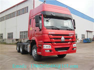 लाल स्वचालित ट्रांसमिशन ट्रैक्टर ट्रेलर ट्रक / 6x4 ट्रैक्टर इकाइयों 420 एचपी