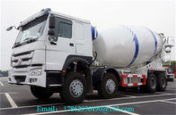 8 × 4 371 एचपी यूरो II सीमेंट मिक्सिंग उपकरण, एचडब्ल्यू 76 कैब के साथ ट्रक घुड़सवार कंक्रीट मिक्सर
