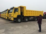 12 पहियों Howo 8x4 डंप ट्रक, निर्माण डंप ट्रक यूरो 2 उत्सर्जन मानक