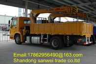 Sinotruk HOWO 4x2 5 टन क्रेन ट्रक, टेलीस्कोपिक बूम ट्रक उठाने के लिए क्रेन घुड़सवार