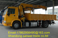 Sinotruk HOWO 4x2 5 टन क्रेन ट्रक, टेलीस्कोपिक बूम ट्रक उठाने के लिए क्रेन घुड़सवार