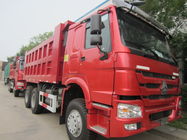 लाल रंग HOWO 371/336/290 / 266HP 6x4 10 व्हीलर डंप ट्रक / डम्पर / टिपर ट्रक