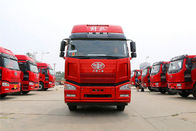 लाल रंग JH6 10 पहियों 6x4 ट्रैक्टर ट्रेलर ट्रक FAW सिंगल रिडक्शन 457 एक्सल के साथ
