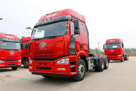 लाल रंग JH6 10 पहियों 6x4 ट्रैक्टर ट्रेलर ट्रक FAW सिंगल रिडक्शन 457 एक्सल के साथ