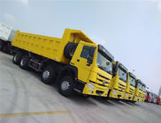 400L ईंधन टैंक के साथ पीला रंग SINOTRUK 6x4 यूरो 2 हैवी ड्यूटी डंप ट्रक