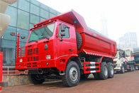 लाल रंग Sinotruk Howo डंप ट्रक 6 * 4/30 टन टिपर ट्रक खनन डम्पर