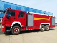 रेड स्पेशल पर्पस ट्रक, HOWO हैवी ड्यूटी इमरजेंसी 6x4 फायर फाइटिंग ट्रक