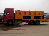 3000m डामर स्लरी सील ट्रक 8m3 सकल बिन / सड़क निर्माण ट्रकों के साथ