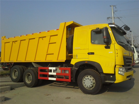 बड़े पीले डंप ट्रक, 6x4 कठोर टिपर ट्रक खनन ZZ3257N3847A में प्रयुक्त