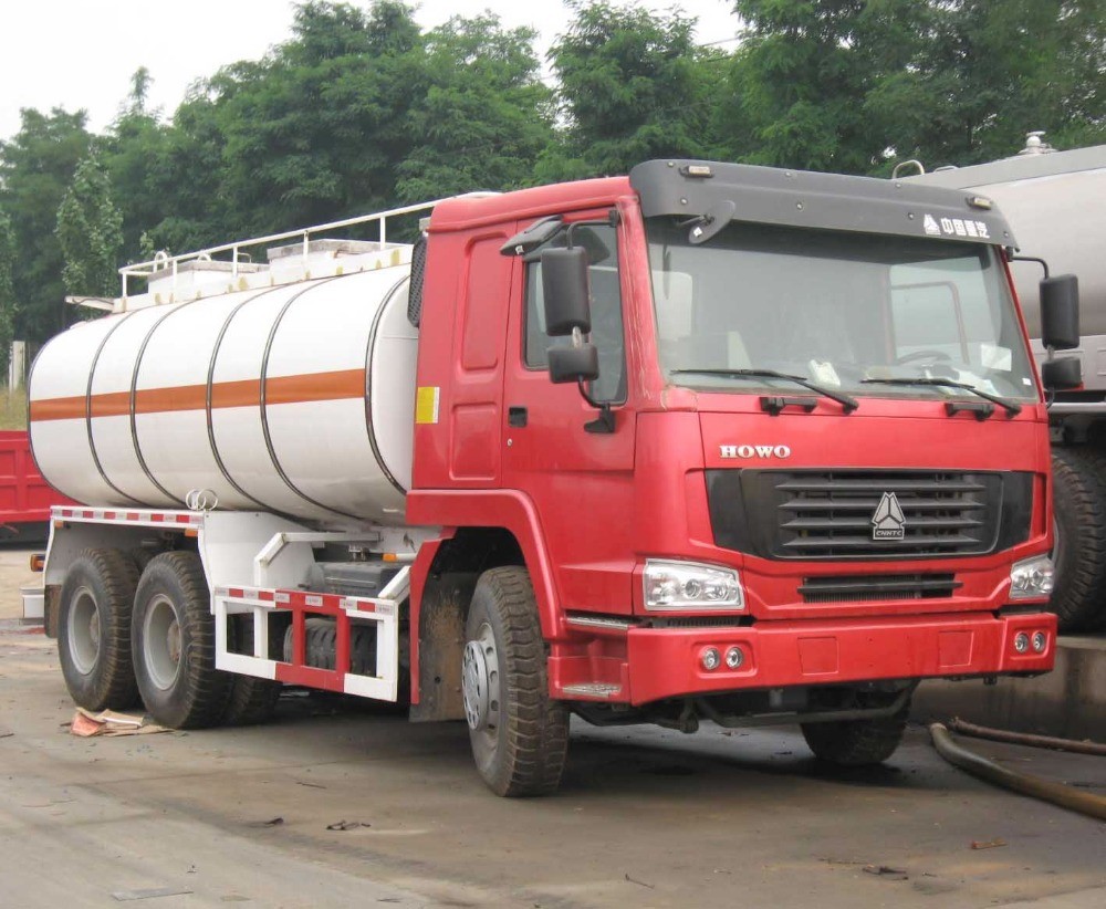 तेल वितरण के लिए 25000 किलो रोड टैंकर ट्रक हाउ 6x4 371 एचपी ZZ1257N4347