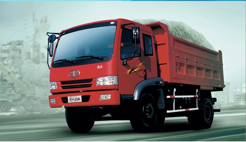 यूरो 3 FAW J5K 10 टन डंप ट्रक 4x2 250HP, XICHAI डीजल मिनी ट्रक