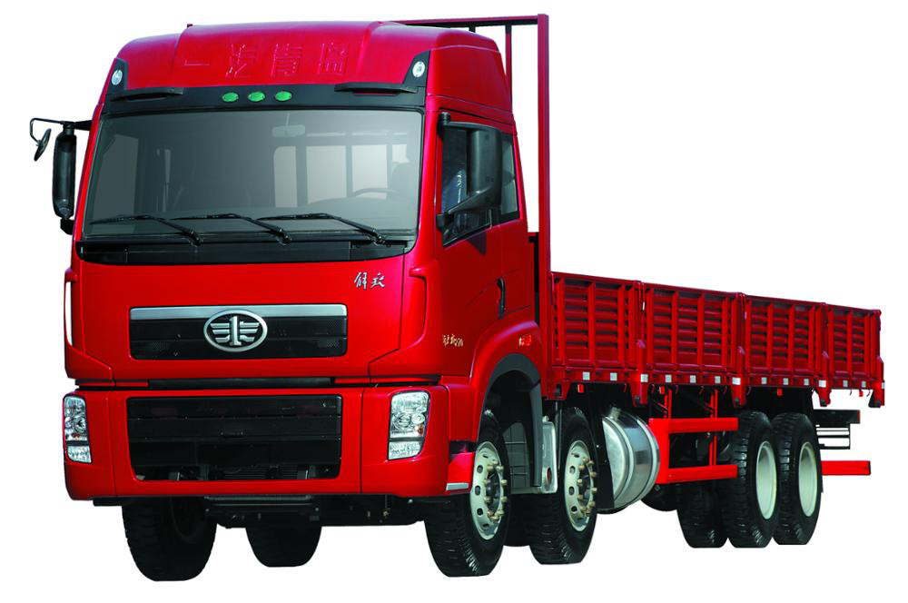 औद्योगिक परिवहन गाड़ी लाल रंग के लिए FAW J5P 8X4 हैवी कार्गो ट्रक
