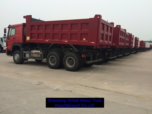 SINOTRUK HOWO 6x4 इस्तेमाल किया डंप ट्रक 10 पहियों भारी शुल्क