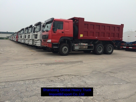 SINOTRUK HOWO 6x4 इस्तेमाल किया डंप ट्रक 10 पहियों भारी शुल्क