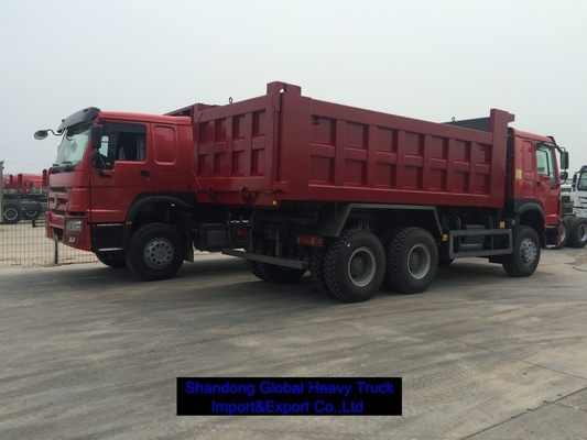 SINOTRUK HOWO 6x4 इस्तेमाल किया डंप ट्रक 10 पहियों भारी शुल्क
