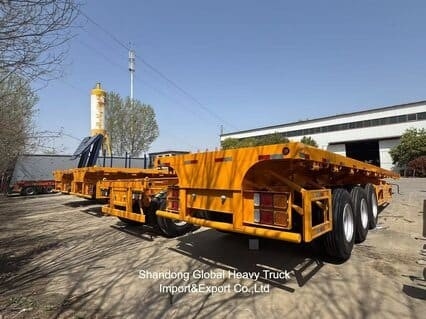 20FT/40FT/45FT 2/3/4 एक्सल्स कंटेनर / कार्गो फ्लैटबेड / प्लेटफॉर्म / फ्लैट डेक सेमी ट्रक ट्रेलर