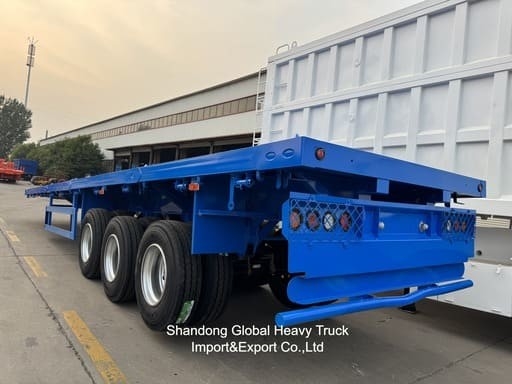 3 एक्सल 40टन 13.45m Wabco BPW एक्सल एयर सस्पेंशन फ्लैटबेड सेमी ट्रेलर
