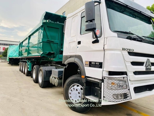 10 पहिया 6X4 40t Sinotruk HOWO कंटेनर कार्गो ट्रेलर ट्रैक्टर हेड ट्रक