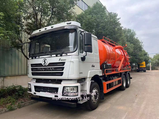 शैकमैन F3000 6X4 सीवेज सक्शन ट्रक 20 घन मीटर वॉल्यूम 300HP