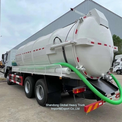 सिनोट्रुक HOWO 6X4 20cbm सीवेज सक्शन वैक्यूम टैंक ट्रक