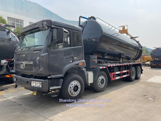 FAW 6X4 उच्च दबाव पंप 20000L 20 टन सीवर सफाई सक्शन ट्रक