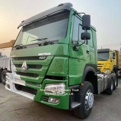 Howo 6x4 ट्रैक्टर ट्रक प्रयुक्त Sinotruk LHD RHD लंबी दूरी की ड्राइविंग ट्रेलर ट्रक सिर