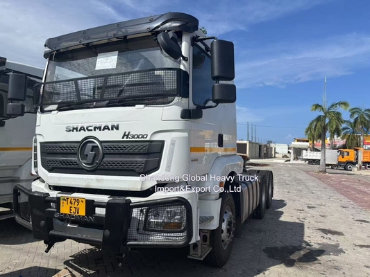 6X4 वाम ड्राइव या दाएं हाथ ड्राइव 380HP Shacman F3000 ट्रैक्टर ट्रेलर इस्तेमाल किया ट्रैक्टर सिर ट्रक