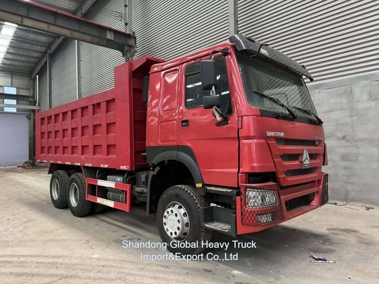 उच्च गुणवत्ता Sinotruk HOWO प्रयुक्त डंप टिपर ट्रक LHD/Rhd डीजल 400 हॉर्स पावर 6X4 डंप ट्रक