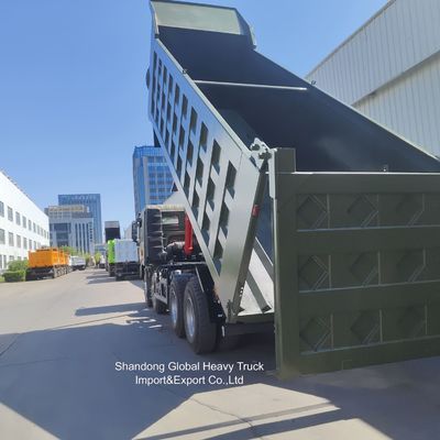 शैकमान F3000 भारी ड्यूटी डंप ट्रक जिसमें 380HP इंजन और 8x4 ड्राइव है, 50 टन भार क्षमता के लिए