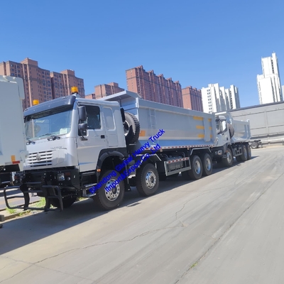 HOWO 7 8X4 371HP टिपर नवीनीकृत Sinotruk HOWO डंप ट्रक 371HP 12 टायर