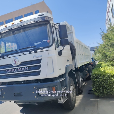 शैकमान 30m3 लार्ज बॉक्स 8X4 12 व्हीलर हेवी ड्यूटी डंप ट्रक 400HP डीजल इंजन नई स्थिति टिपर ट्रक