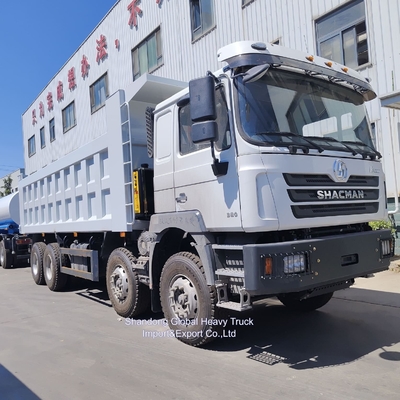 शैकमान 30m3 लार्ज बॉक्स 8X4 12 व्हीलर हेवी ड्यूटी डंप ट्रक 400HP डीजल इंजन नई स्थिति टिपर ट्रक