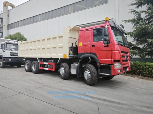 HOWO 7 8X4 371HP टिपर नवीनीकृत Sinotruk HOWO डंप ट्रक 371HP 12 टायर