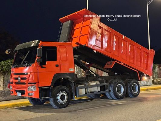 प्रयुक्त HOWO 6X4 डंप ट्रक 371, 375 336 HP 10-व्हीलर 30 टन टिपर ट्रक