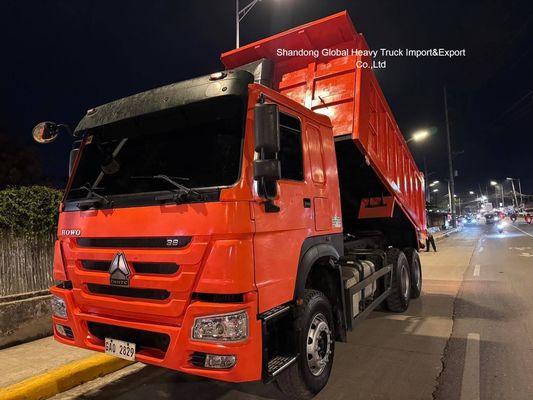 प्रयुक्त HOWO 6X4 डंप ट्रक 371, 375 336 HP 10-व्हीलर 30 टन टिपर ट्रक
