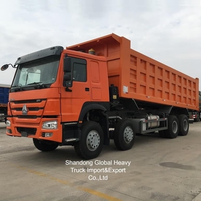 चीन सिनोट्रुक HOWO प्रयुक्त 371/375HP 8X4 राइट हैंड ड्राइव मिनी डंप ट्रक स्टॉक में