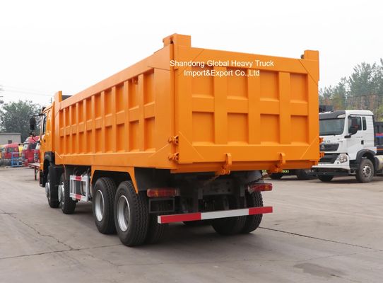 तंजानिया खनन संचालन के लिए 420HP इंजन और भारी शुल्क चेसिस के साथ HOWO 8×4 डंप ट्रक