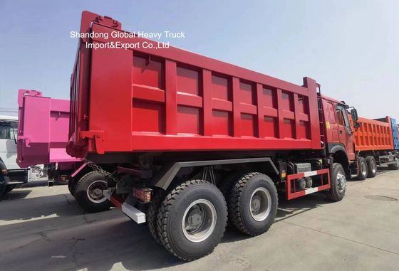 तंजानिया खनन के लिए 420HP इंजन और प्रबलित चेसिस के साथ भारी शुल्क HOWO 8×4 डंप ट्रक