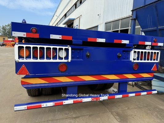 40-80 Tons Loading Capacity Low Bed Semi Trailer with 12R22.5 Tires and 50mm King Pin for Heavy Machinery Transport
