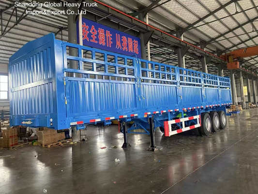 3 धुरा 60 टन बाड़ अर्ध ट्रेलर पशुधन परिवहन के लिए