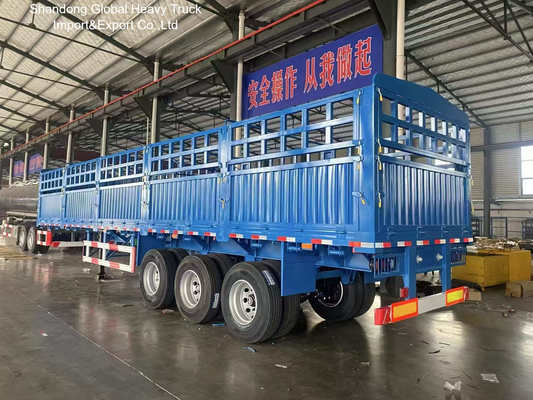 3 धुरा 60 टन बाड़ अर्ध ट्रेलर पशुधन परिवहन के लिए