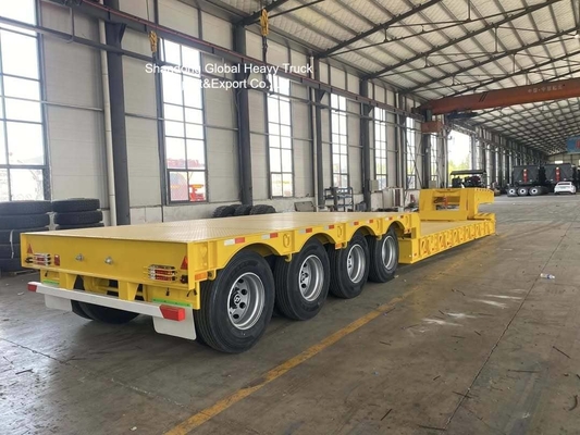 Q345B High-Tensile Steel Lowbed Semi Trailer with 60-100 Tons Loading Capacity and Customizable Length