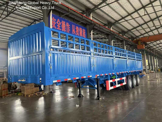 3 धुरा 60 टन बाड़ अर्ध ट्रेलर पशुधन परिवहन के लिए