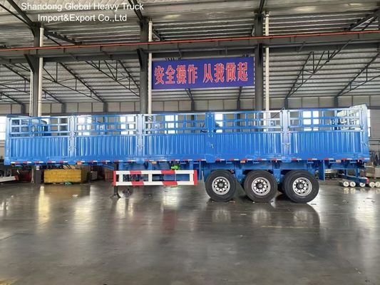 3 धुरा 50 टन बाड़ अर्ध ट्रेलर एयर सस्पेंशन के साथ