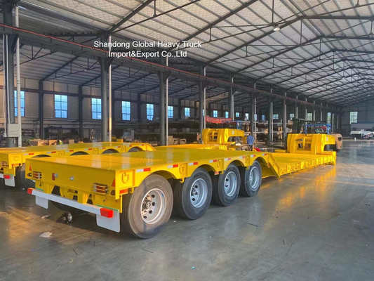 भारी उपकरणों के परिवहन के लिए 3-अक्षीय कम-बेड अर्ध-ट्रेलर