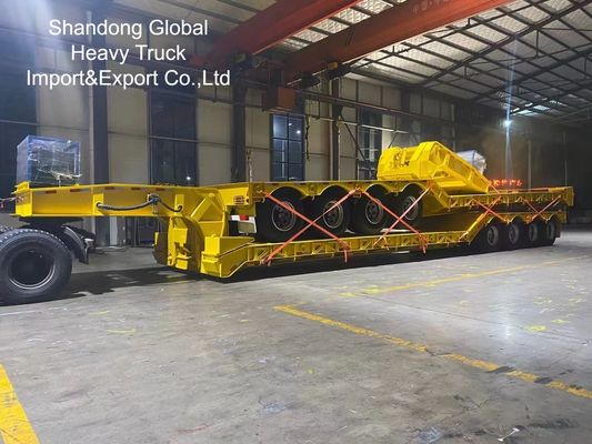 40FT भारी शुल्क त्रि-अक्षीय फ्लैटबेड सेमी ट्रेलर - ECE, CE प्रमाणित