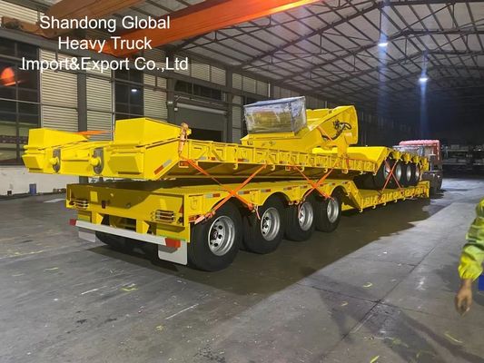 40FT भारी शुल्क त्रि-अक्षीय फ्लैटबेड सेमी ट्रेलर - ECE, CE प्रमाणित