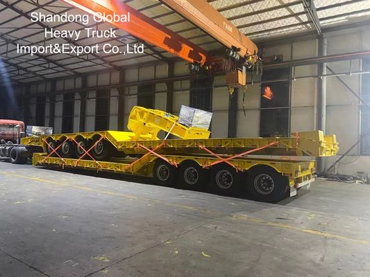 40FT भारी शुल्क त्रि-अक्षीय फ्लैटबेड सेमी ट्रेलर - ECE, CE प्रमाणित