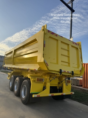 भारी माल के परिवहन के लिए 3 अक्षीय स्टील डंप अर्ध ट्रेलर